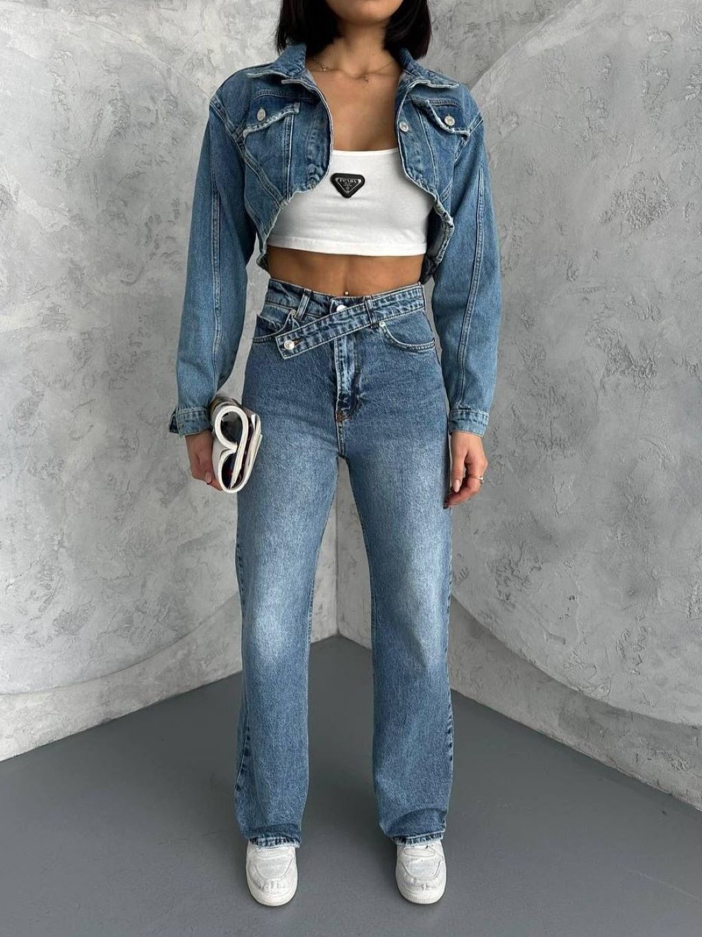 Blue Belted Jeans