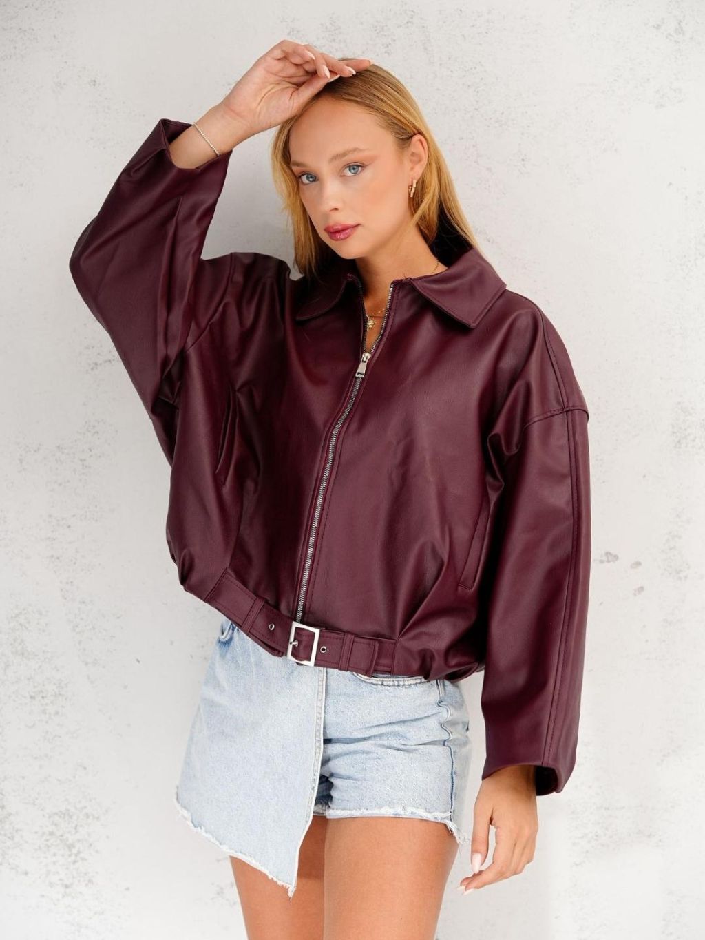 Burgundy Leather Jacket