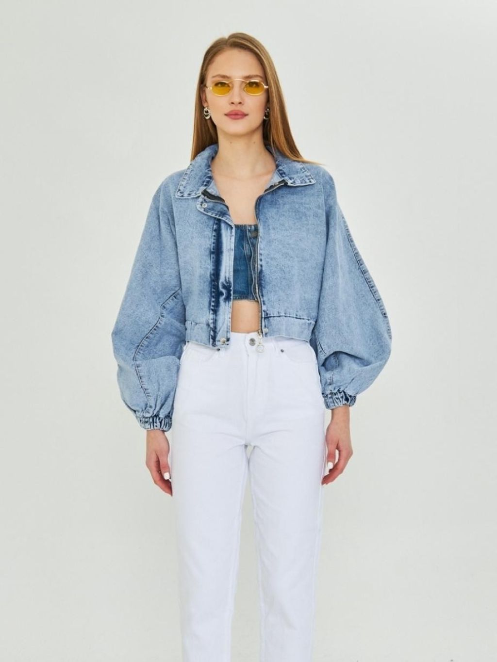 Oversized Crop Denim Jacket