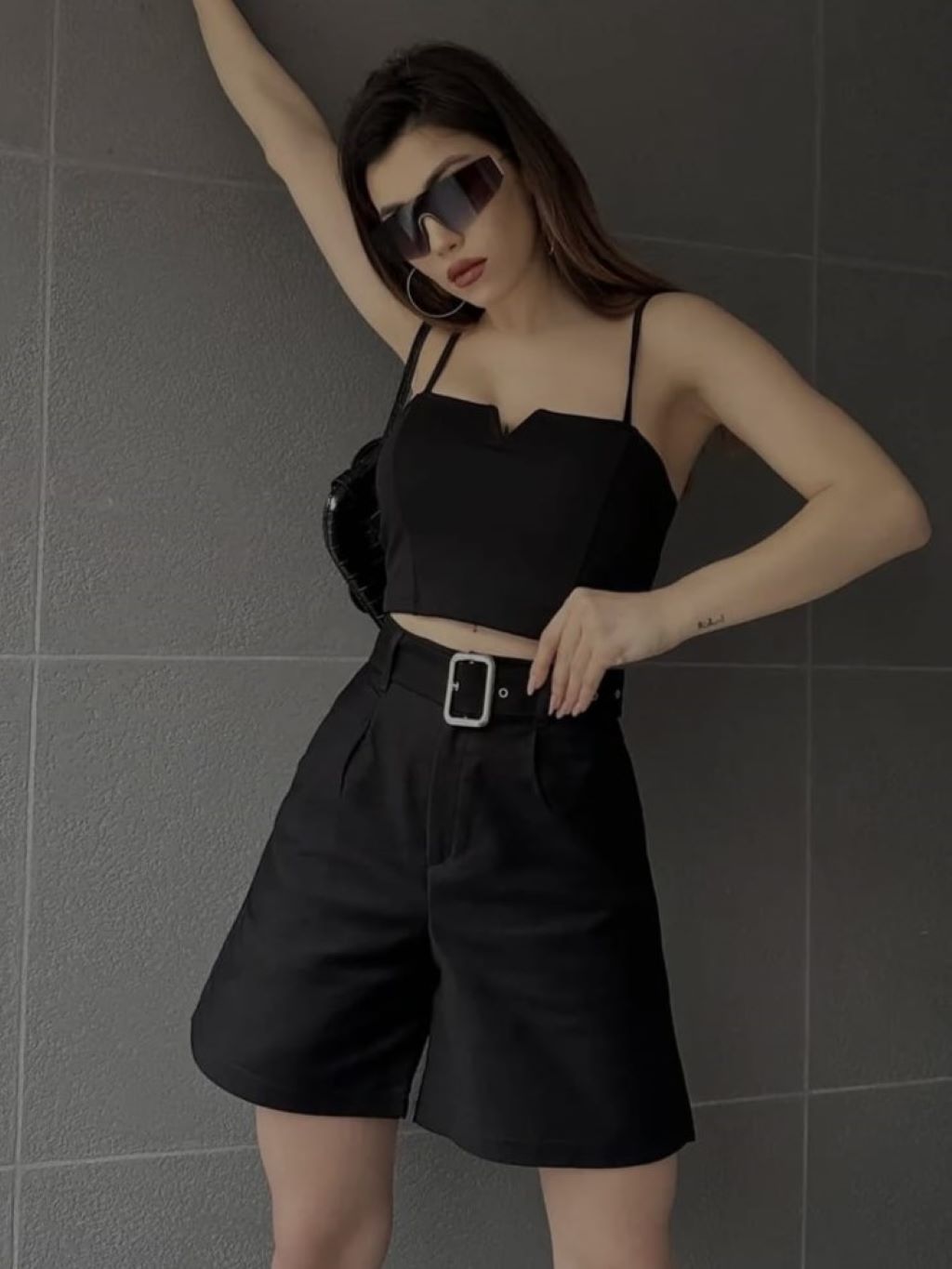 Black belted Shorts