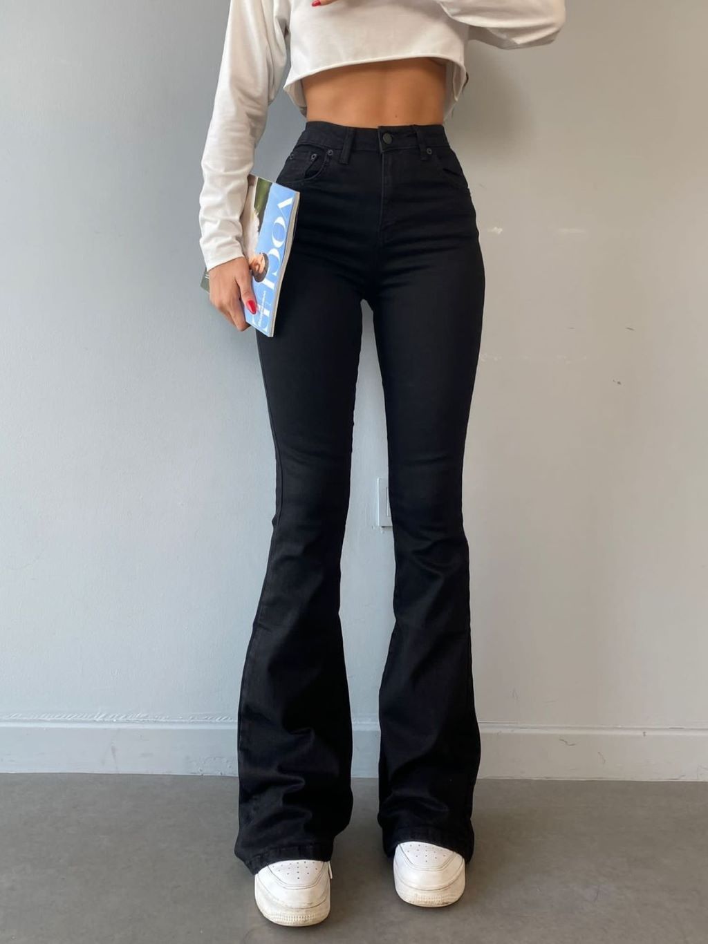Black Flare Cut Jeans