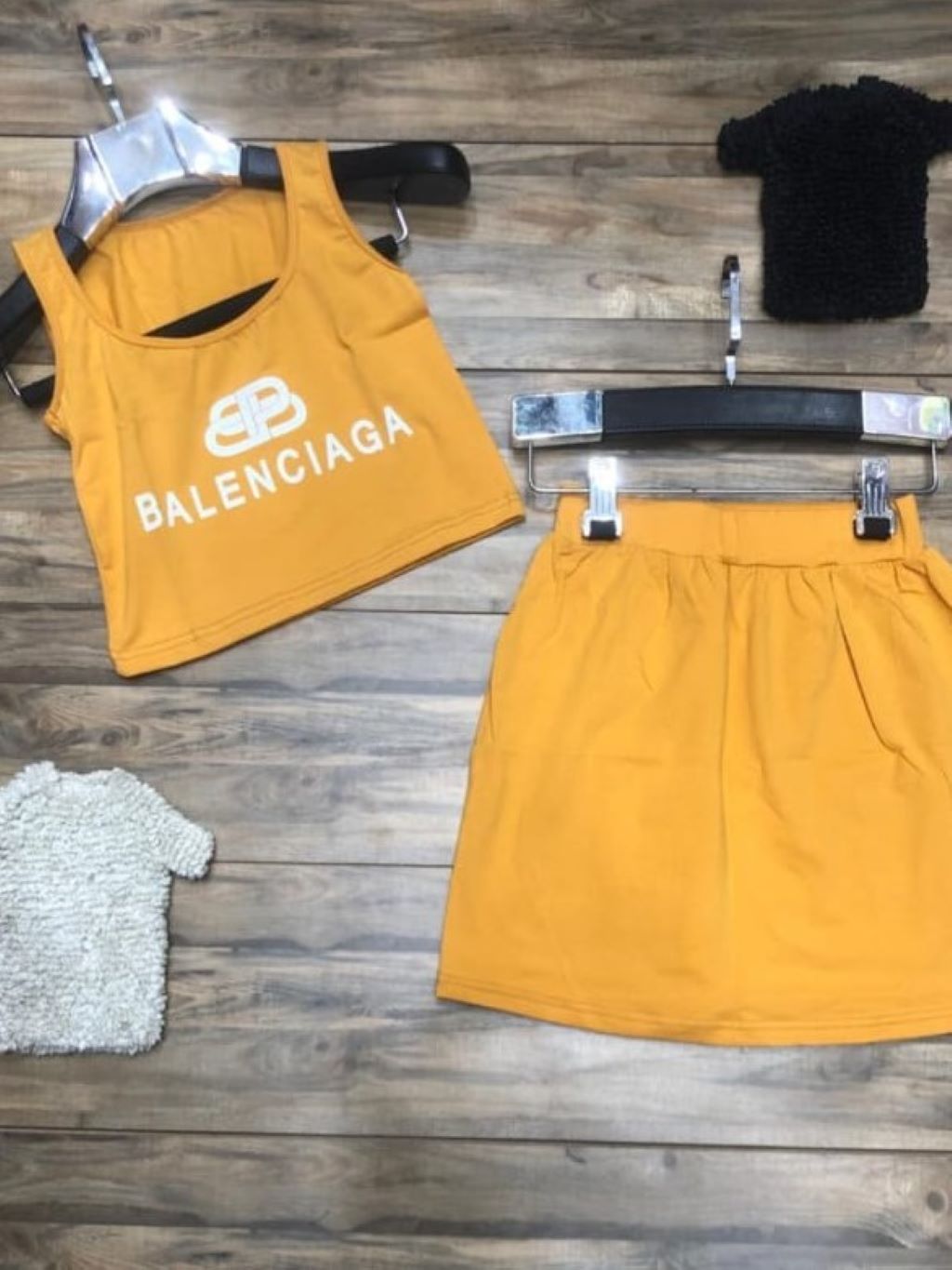Skirt And Crop Balenciaga Set