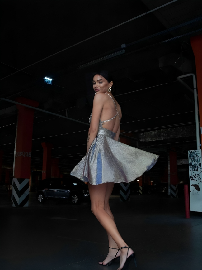 Silver Shiny Dress