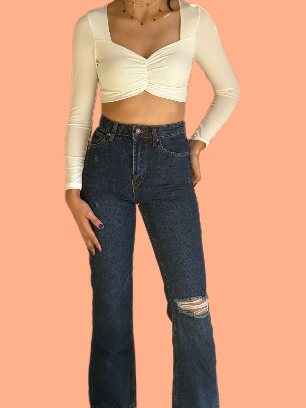 High Waist Flared Jeans