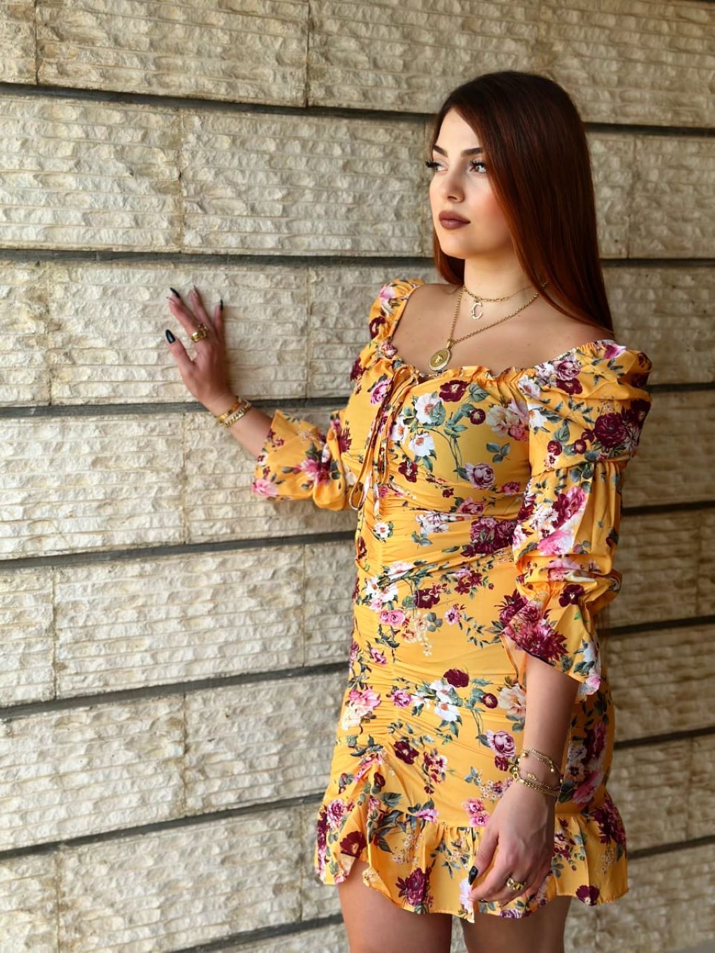 Yellow Floral Dress