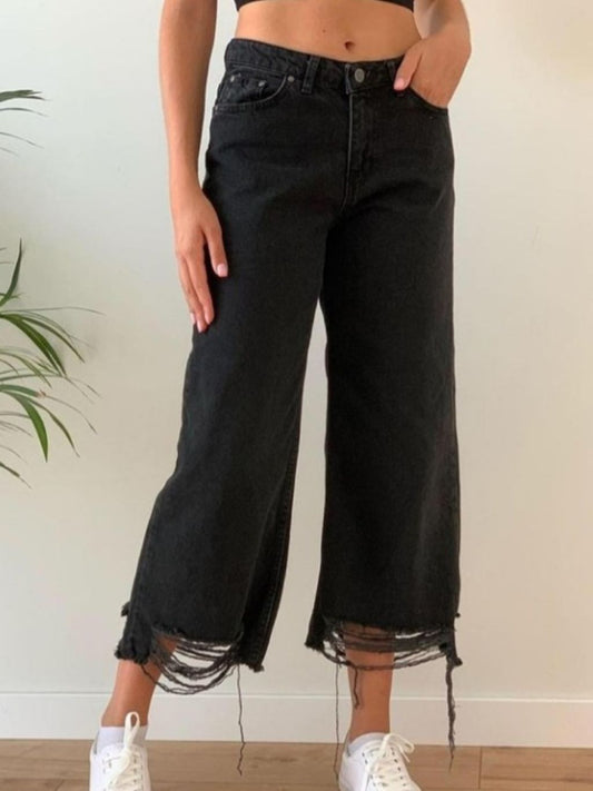 High Waist Black Jeans