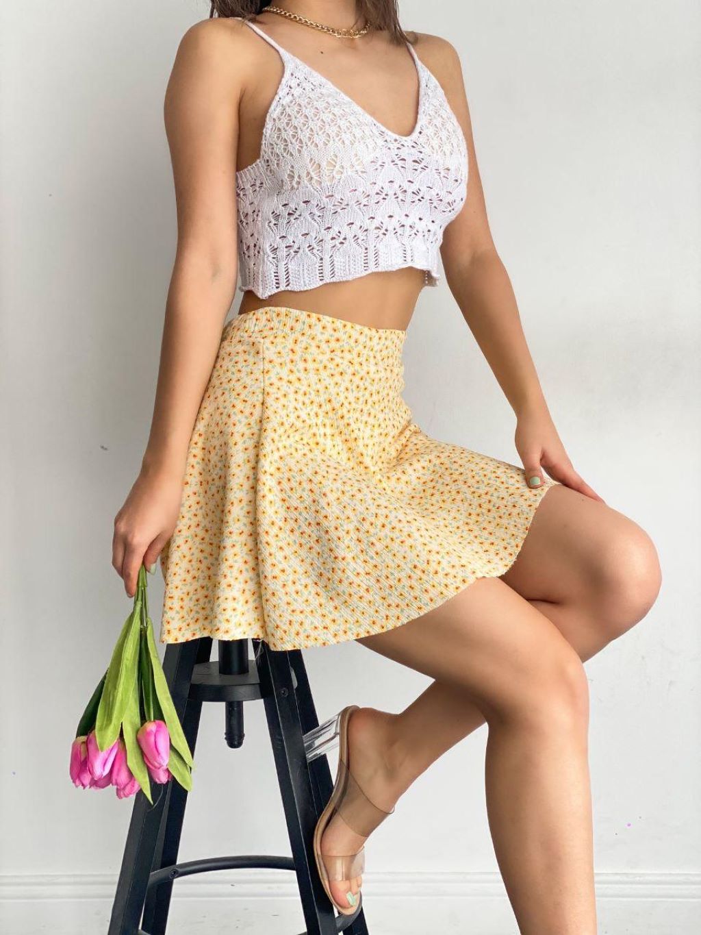 Yellow Floral Skort