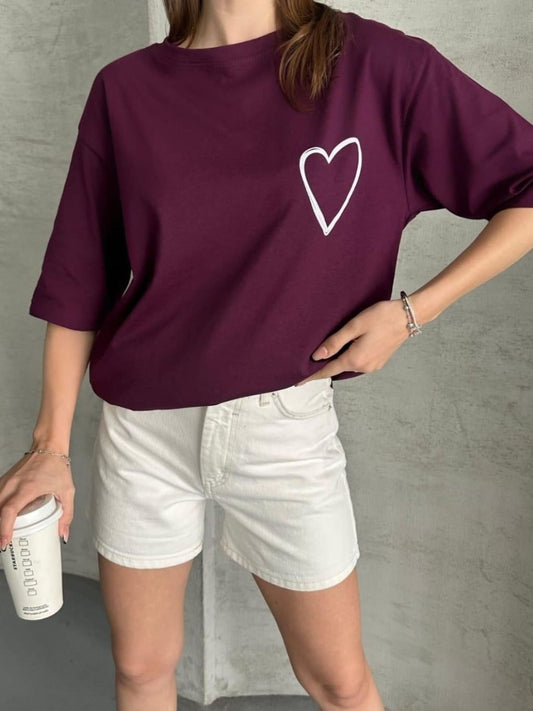 White Heart T-Shirts