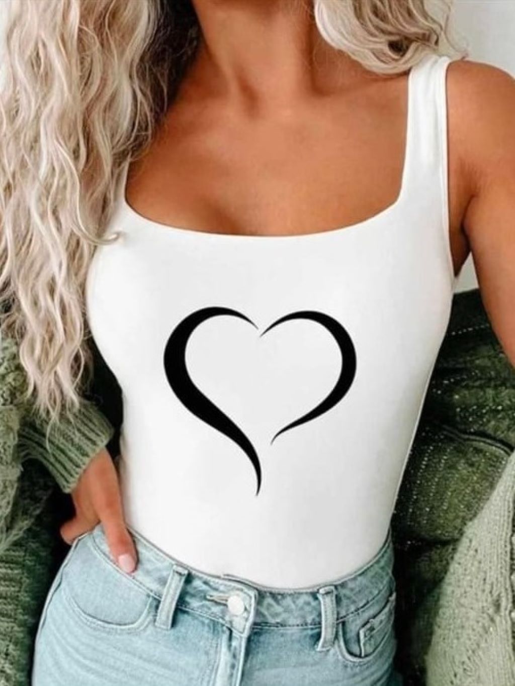 Heart Printed Basic