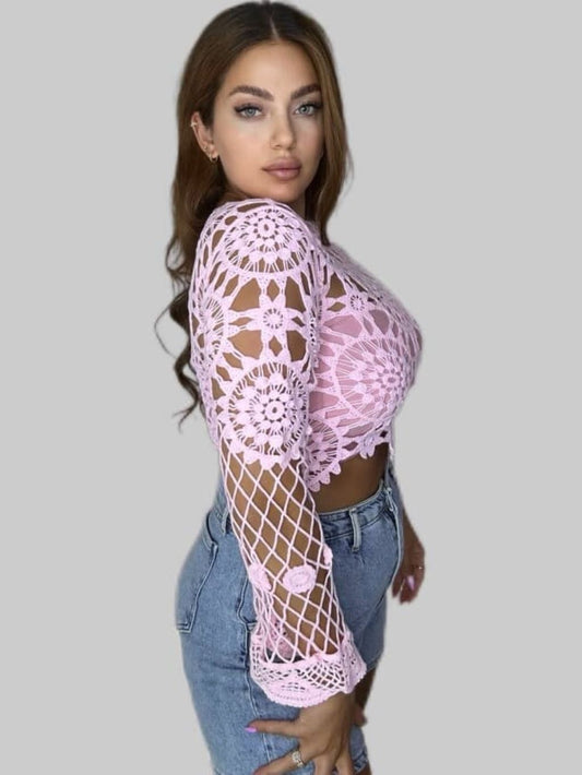 Pink Crochet Top