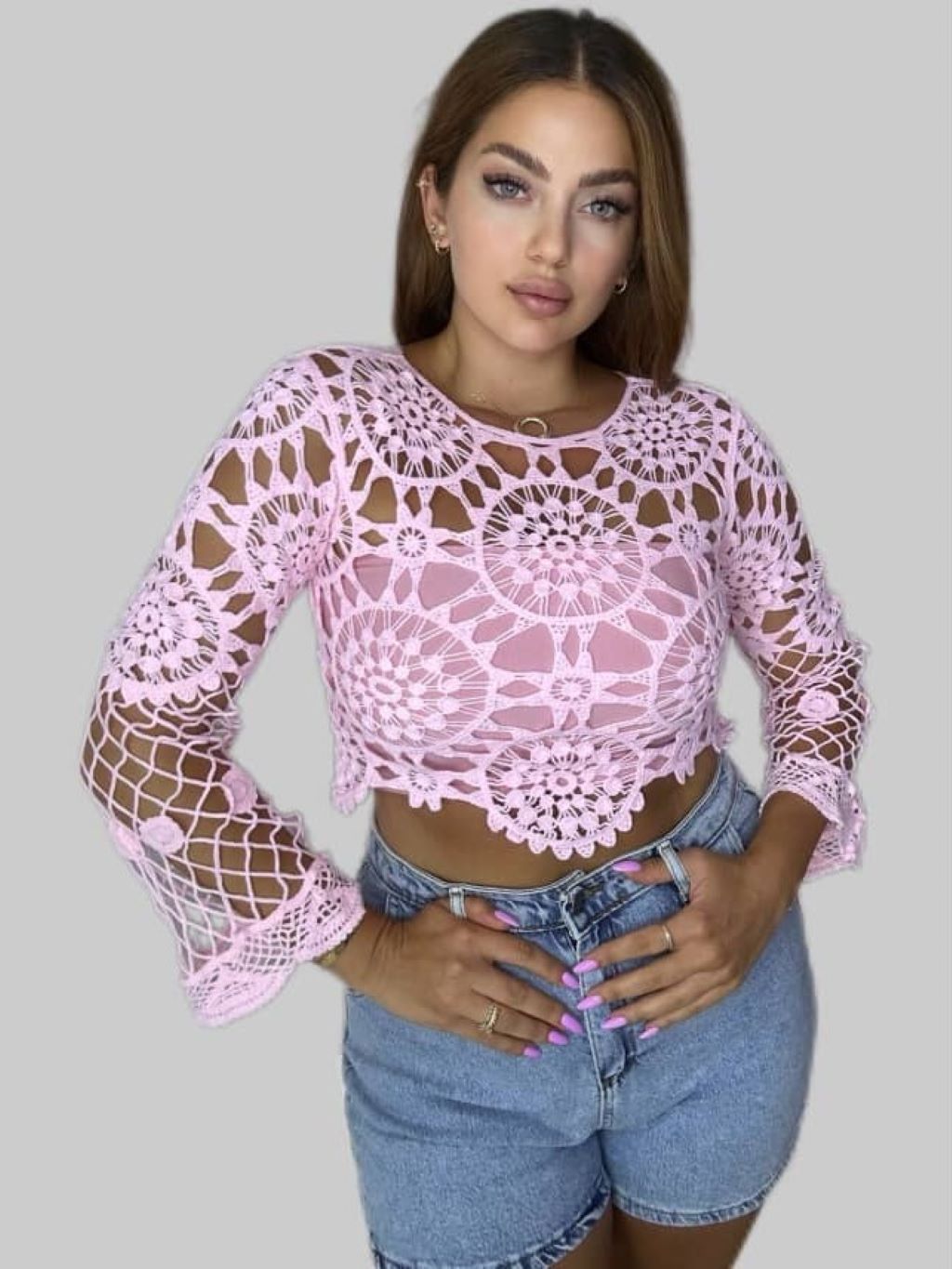 Pink Crochet Top