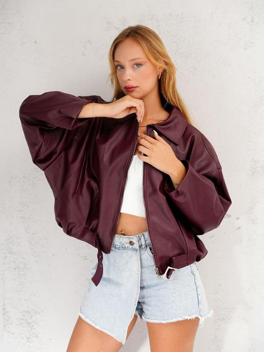 Burgundy Leather Jacket