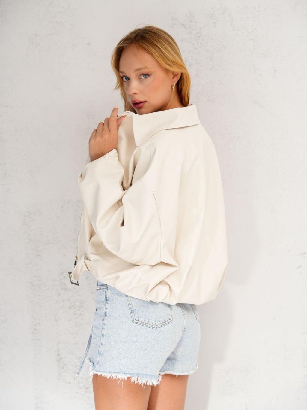 Off White Leather Jacket