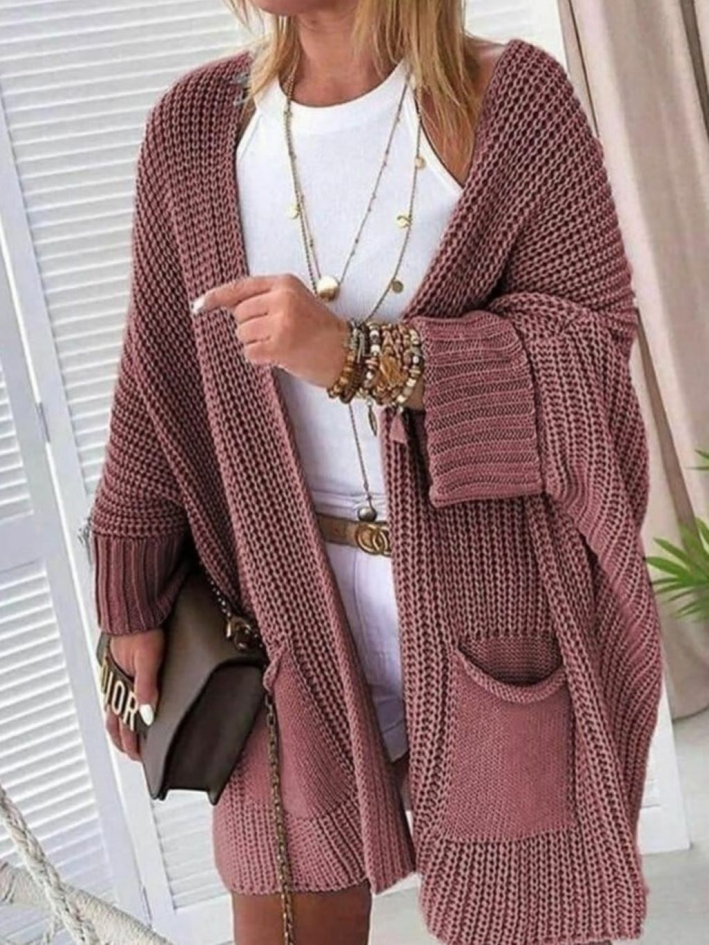 Throw Wool Cardigan