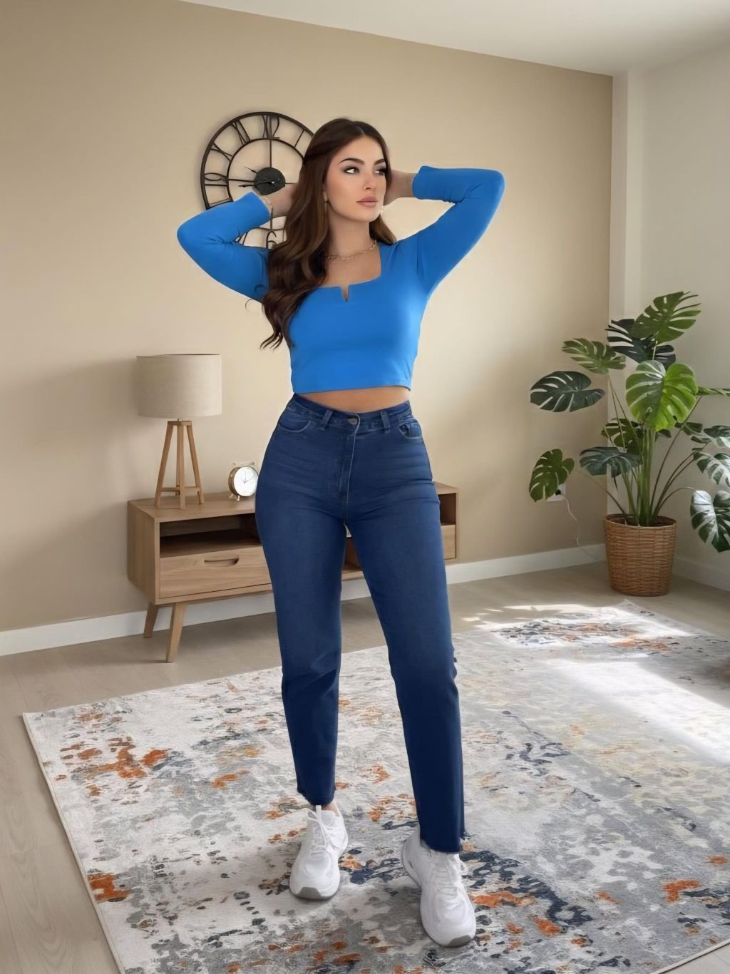 Dark Blue Mom Jeans