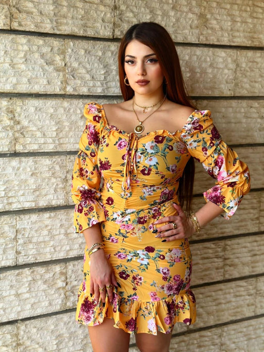 Yellow Floral Dress