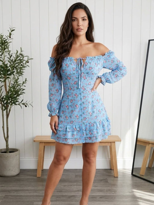 Blue Floral Dress