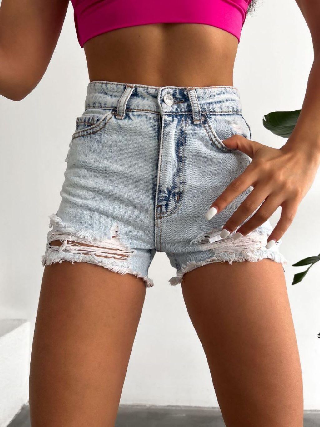 Light Blue Denim Short