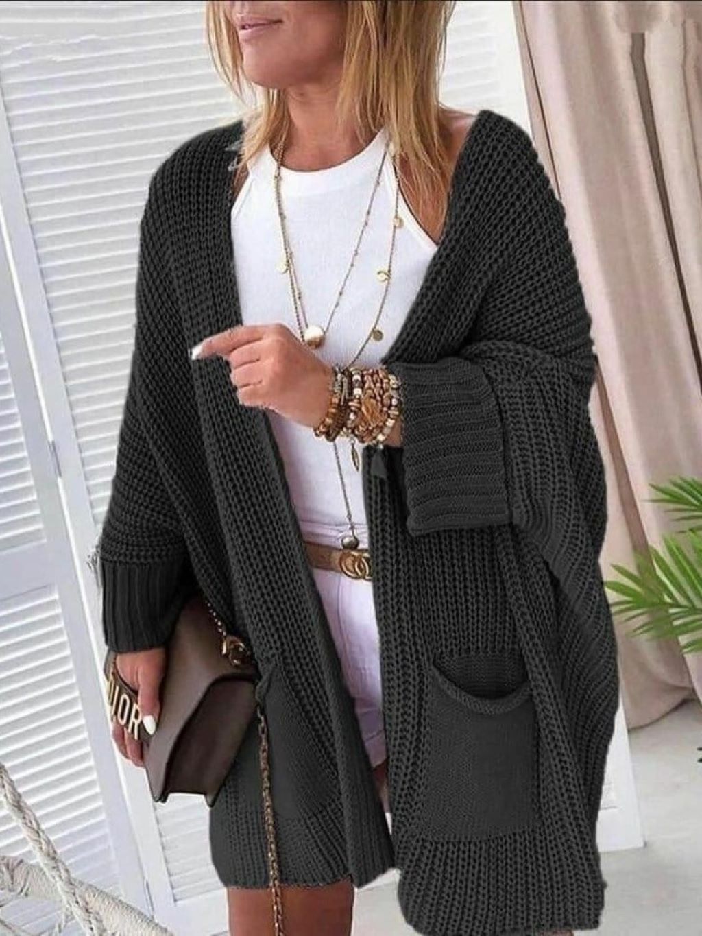 Throw Wool Cardigan