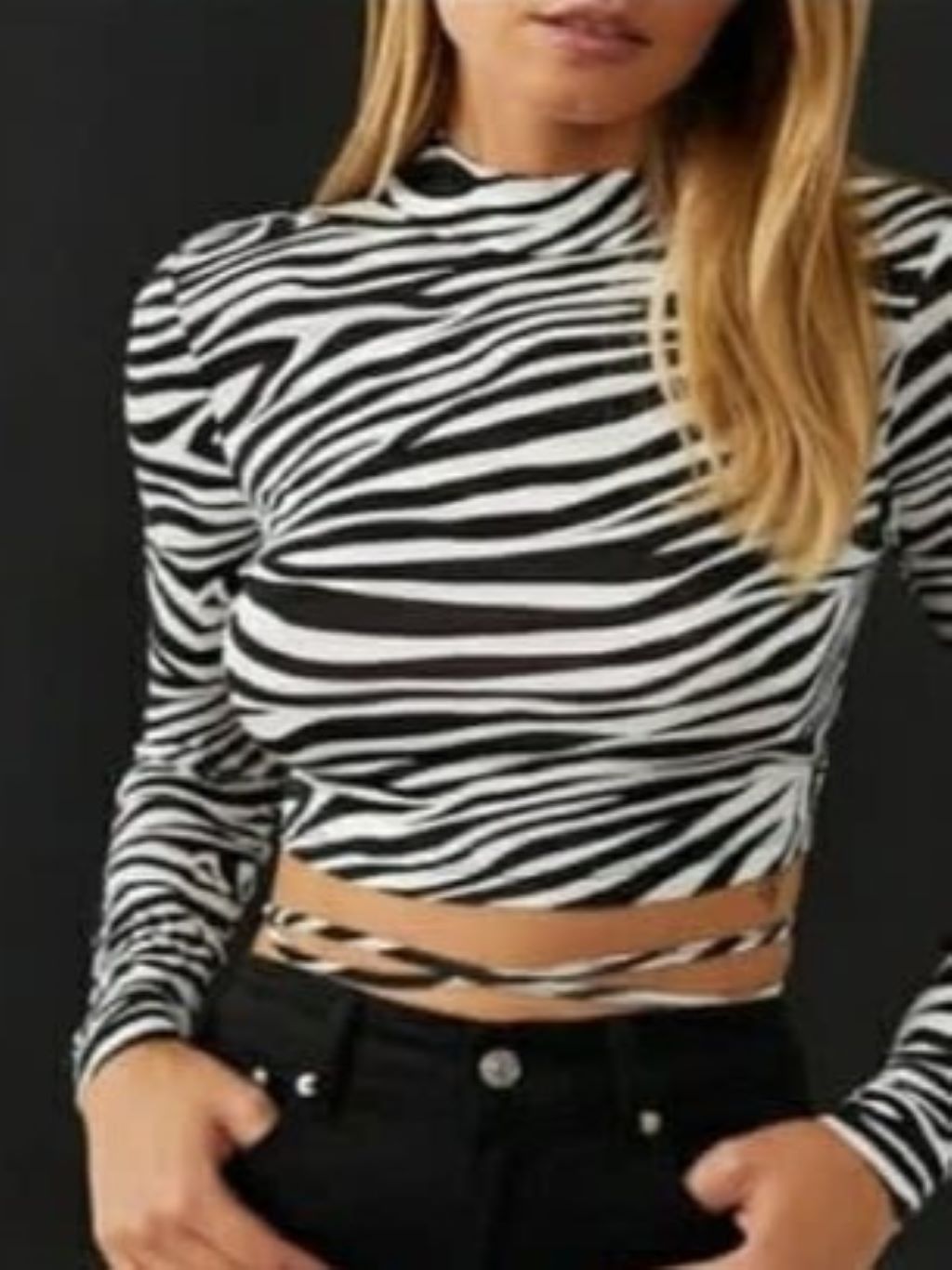 Backless Animal Print Top