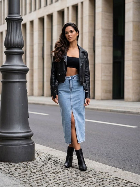 Heylie Blue Denim Skirt