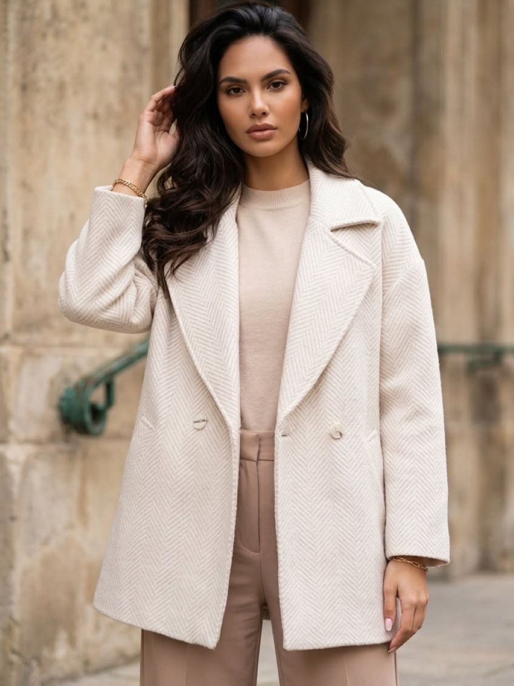 Creamy Blazer Jacket