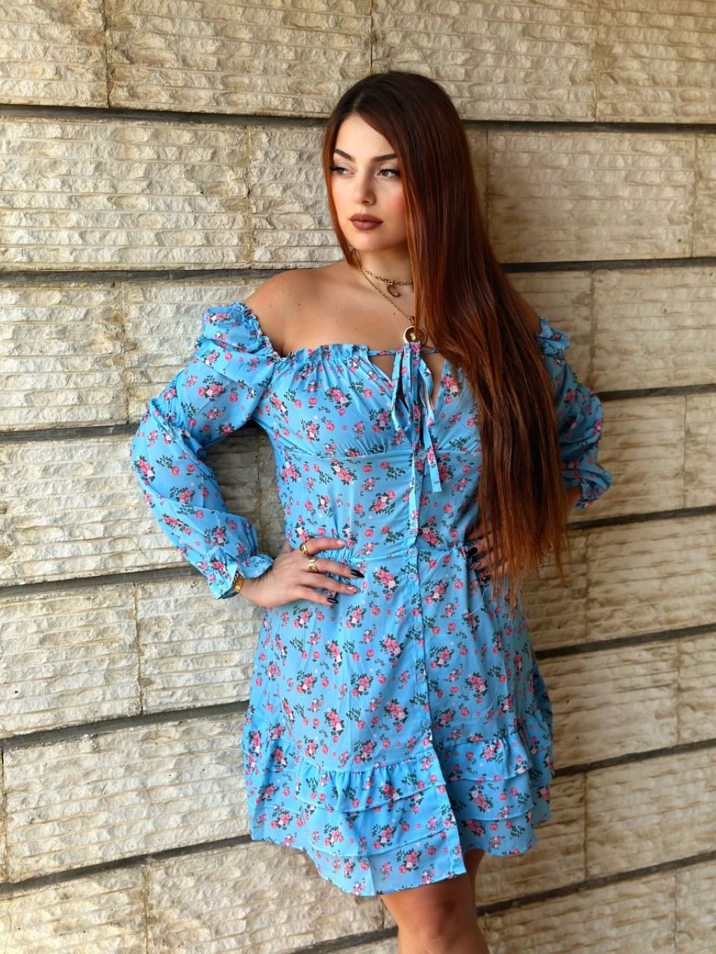 Blue Floral Dress