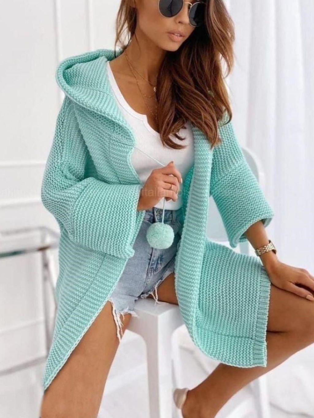 Aqua Blue Cardigan