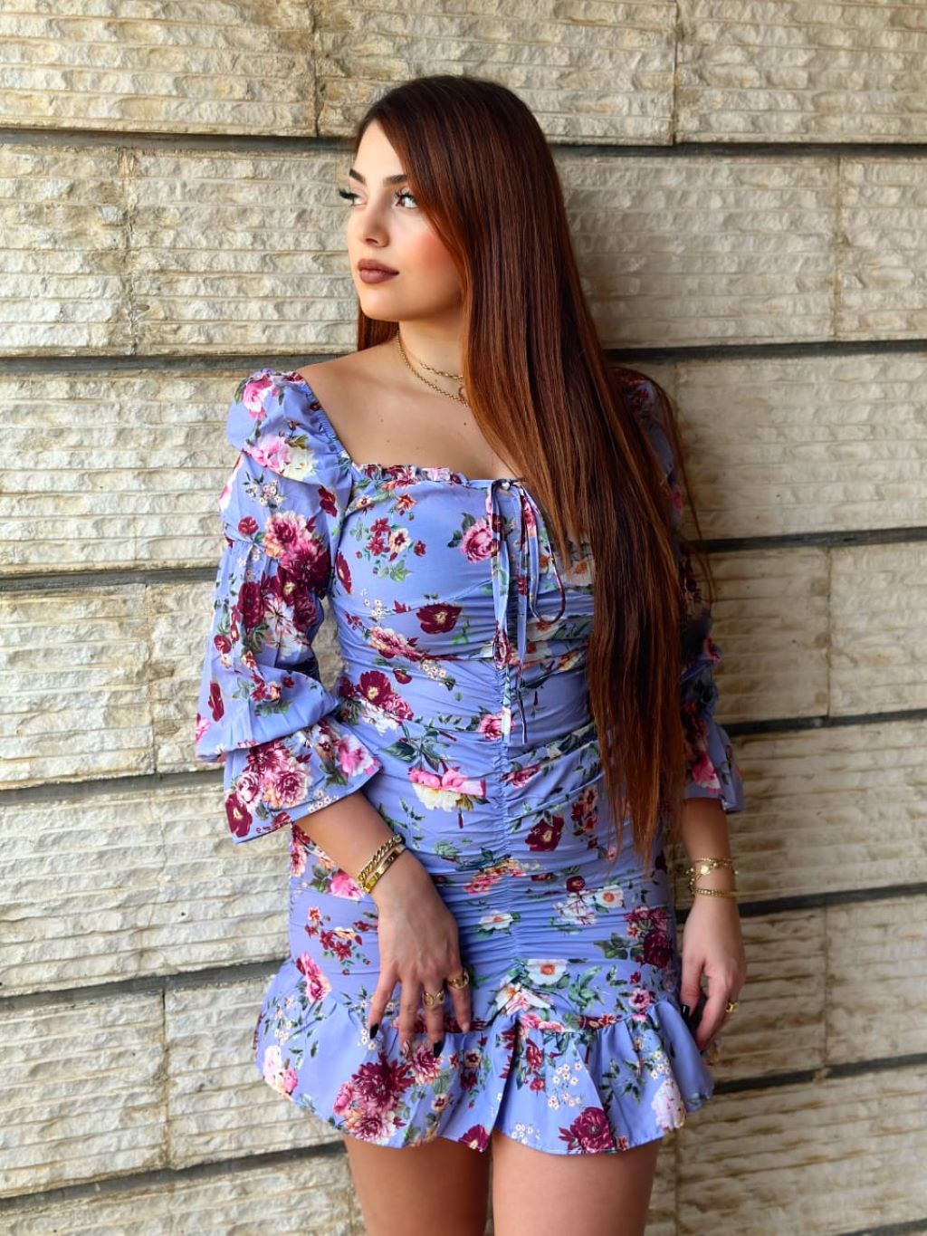 Purple Floral Dress