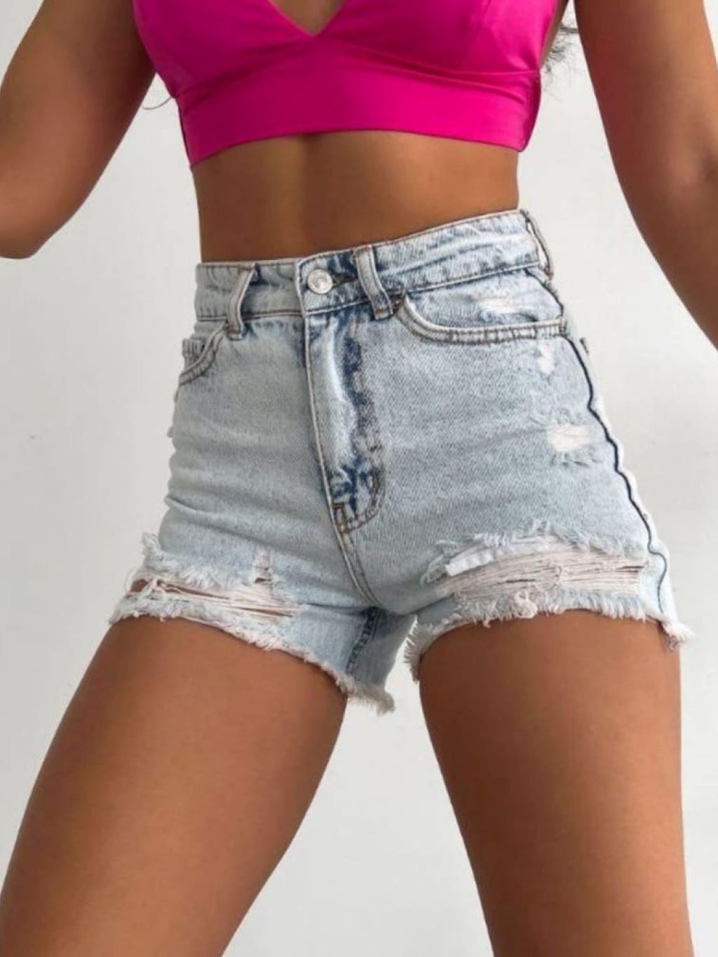 Light Blue Denim Short