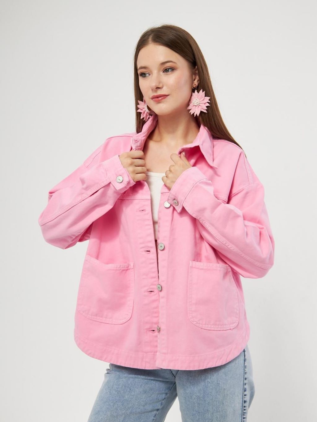 Pink Denim Jacket