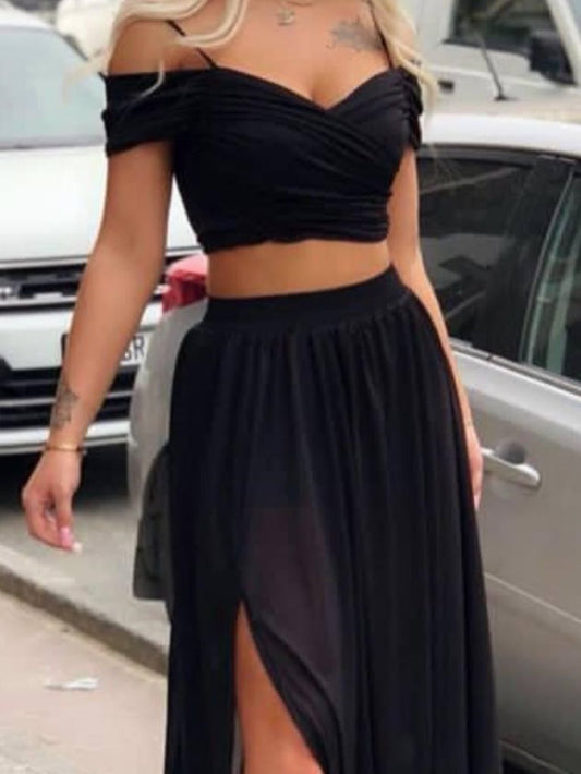 Long Skirt And Crop Set