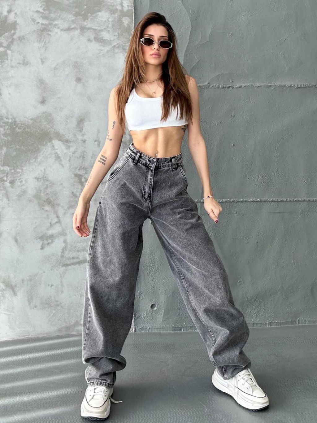 Grey Baggy Jeans