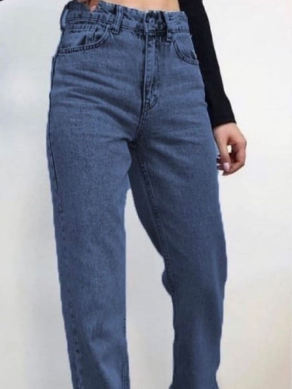 Wide Leg Navy Blue Jeans