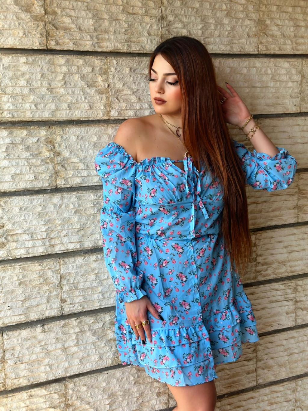 Blue Floral Dress