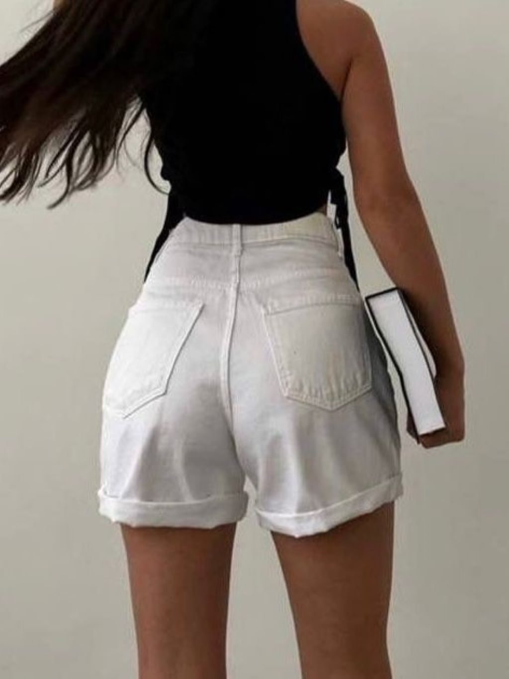 White Denim Shorts