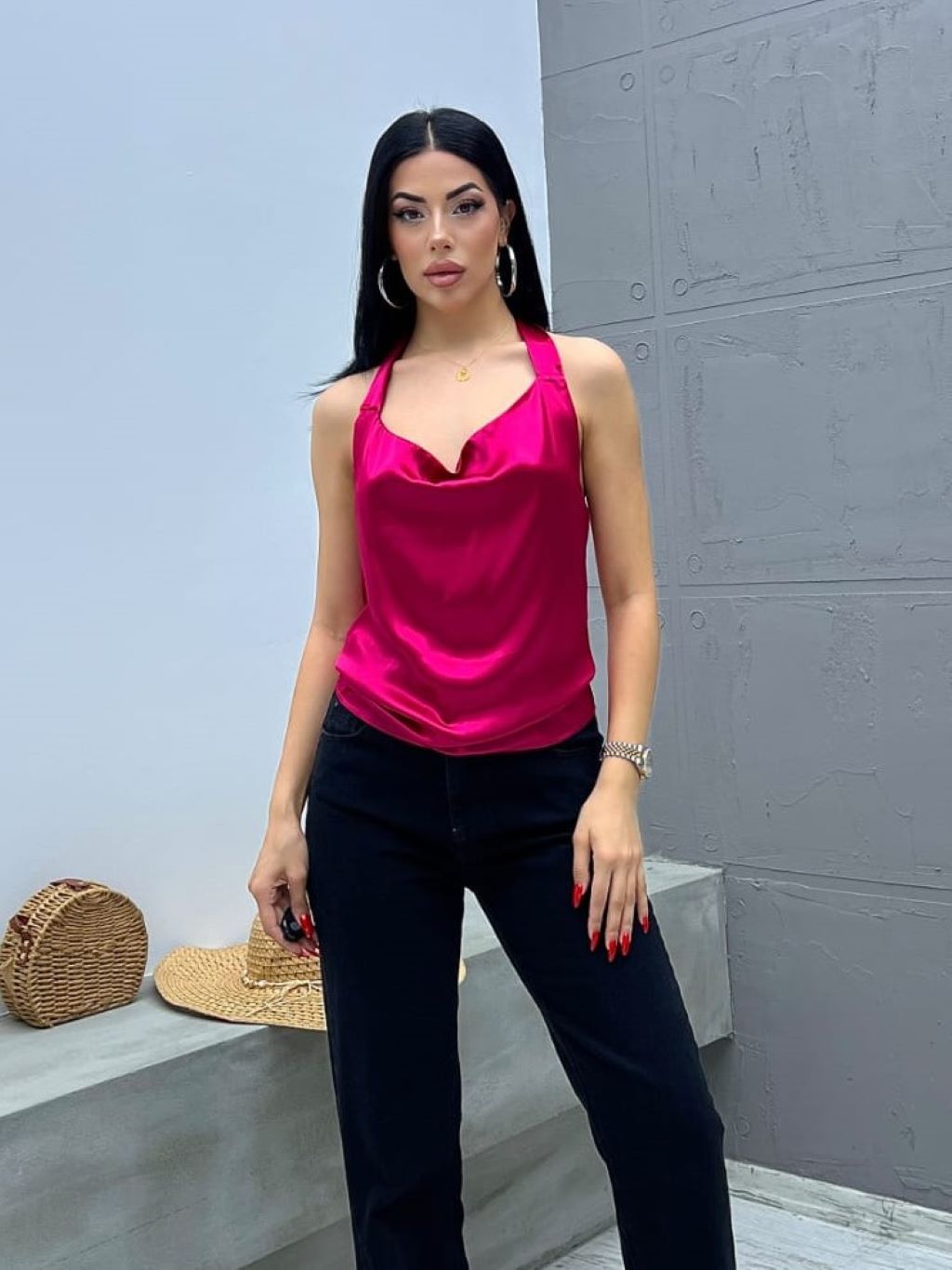 Manella Satin Top