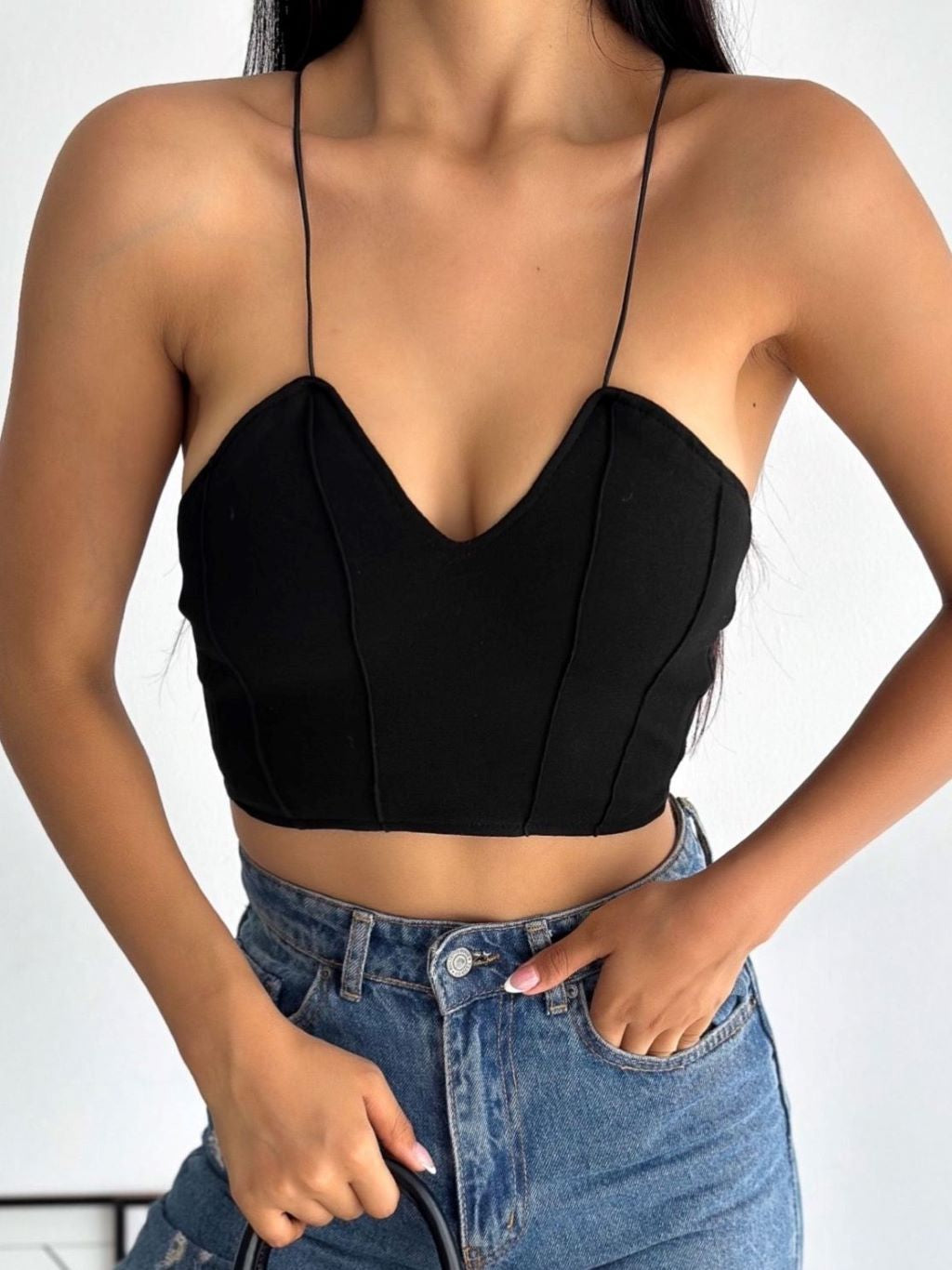 Laced Backless Crop Top