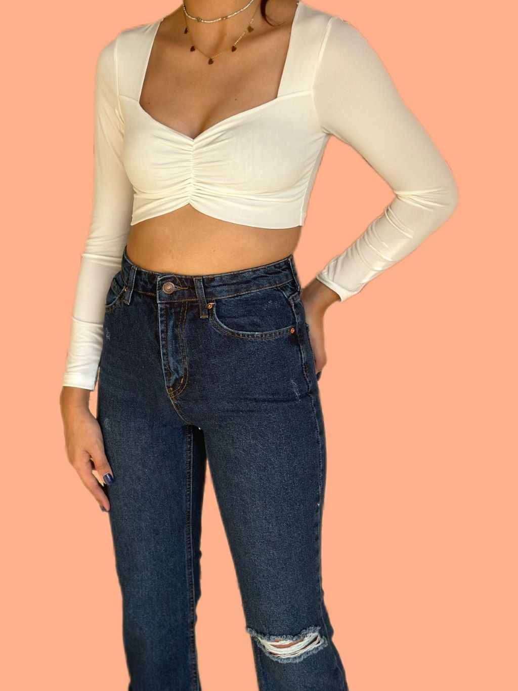 High Waist Flared Jeans