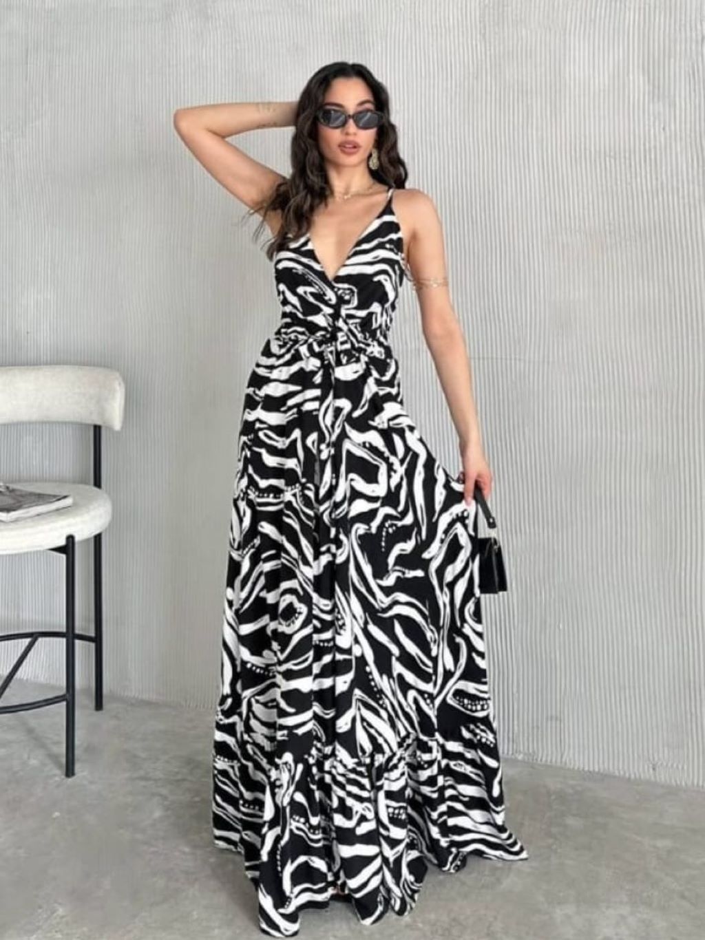 Black & White Veronica Dress