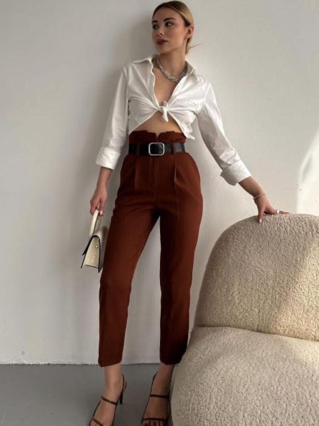 Classic Belted Pants