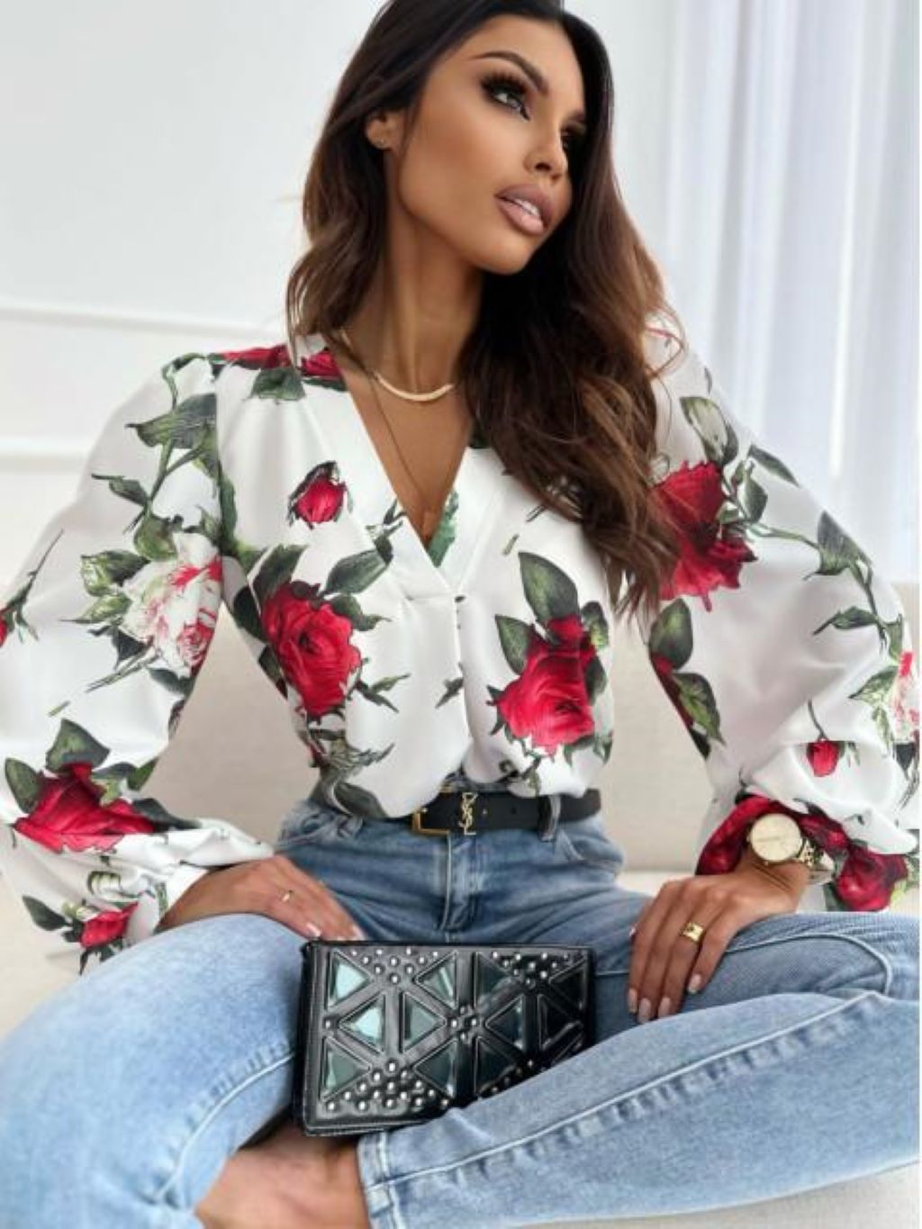 Oversized Floral Blouse