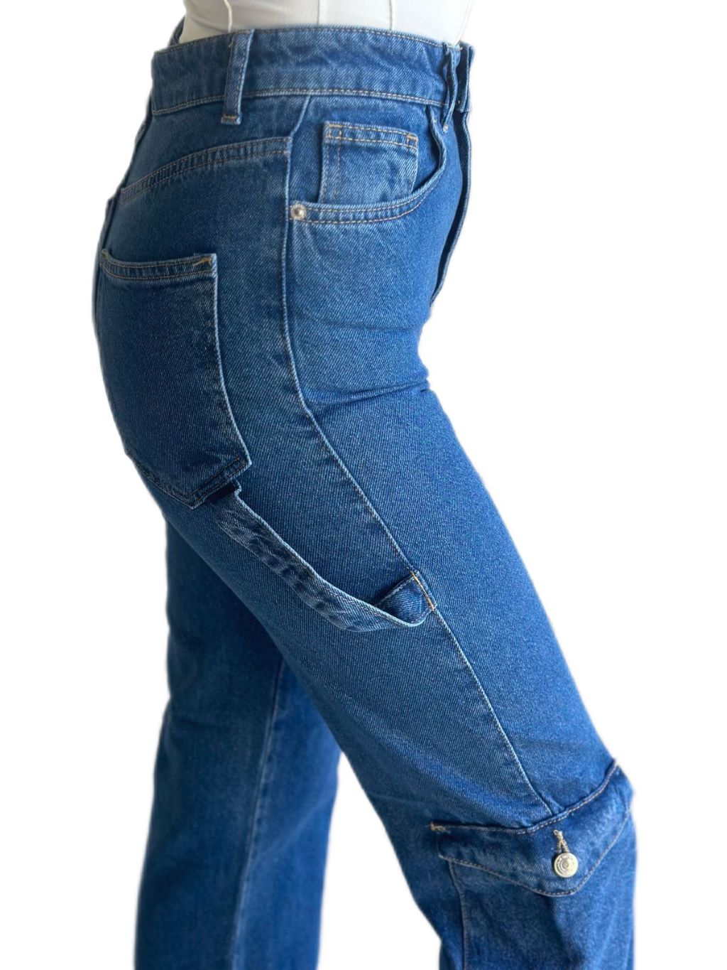 High Waist Cargo Jeans