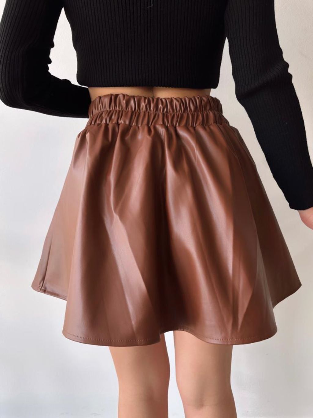 A-Line Leather Skirt