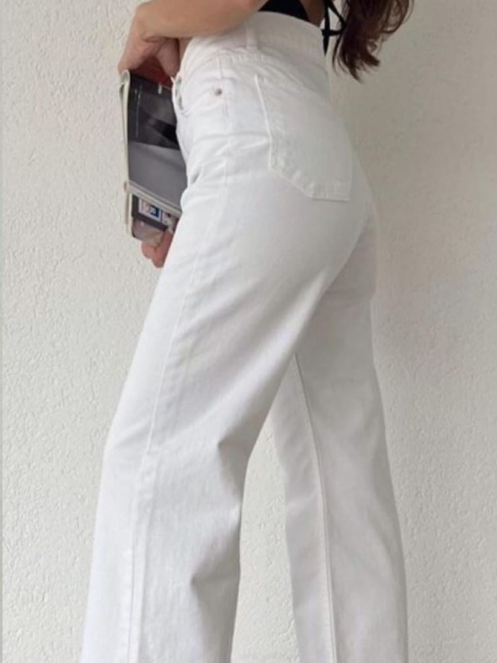 Wide Leg White Jeans